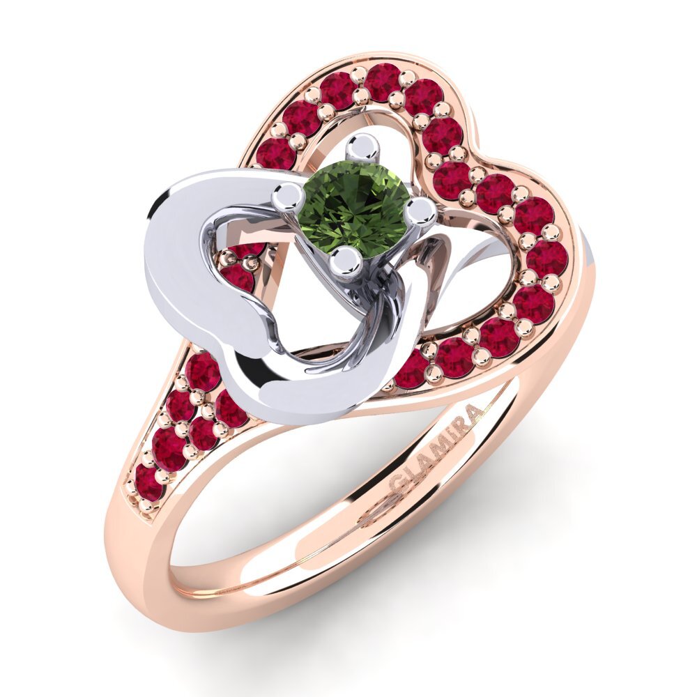 Green Sapphire Engagement Ring Kailyn 0.16 crt