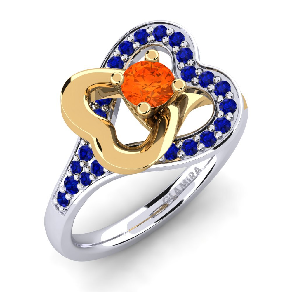 14ct White & Yellow Gold Engagement Ring Kailyn 0.25 crt