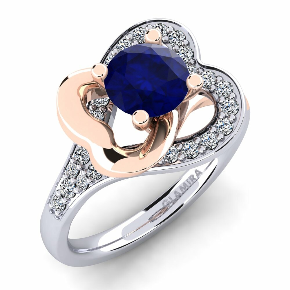18k White & Rose Gold Engagement Ring Kailyn 0.8 crt