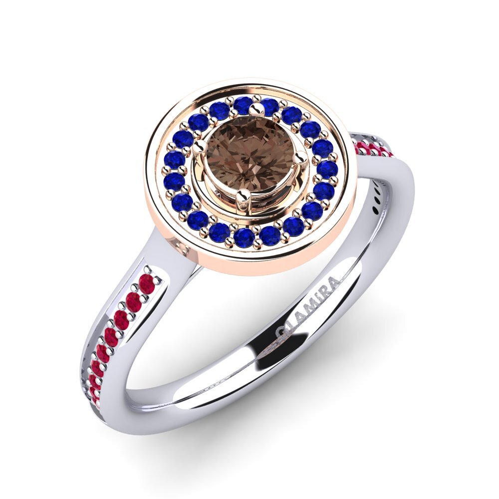 18ct White & Rose Gold Engagement Ring Kaisra