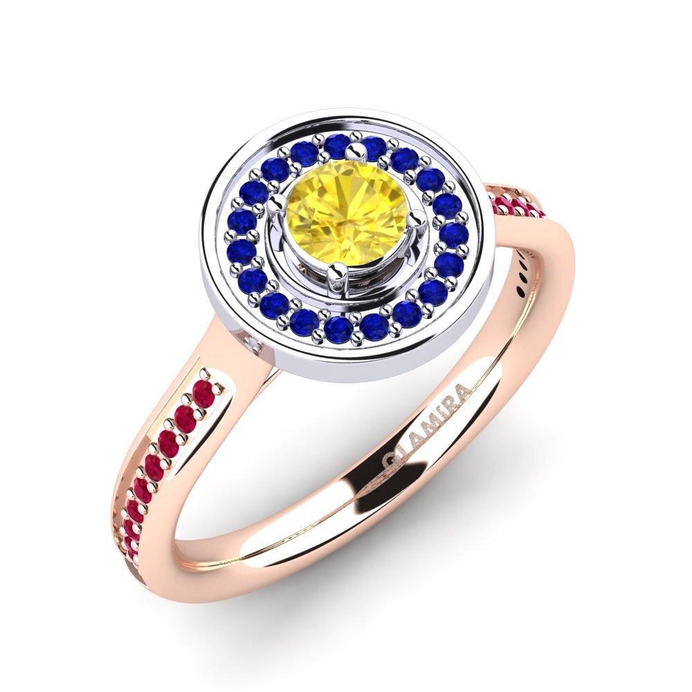 14ct Rose & White Gold Engagement Ring Kaisra