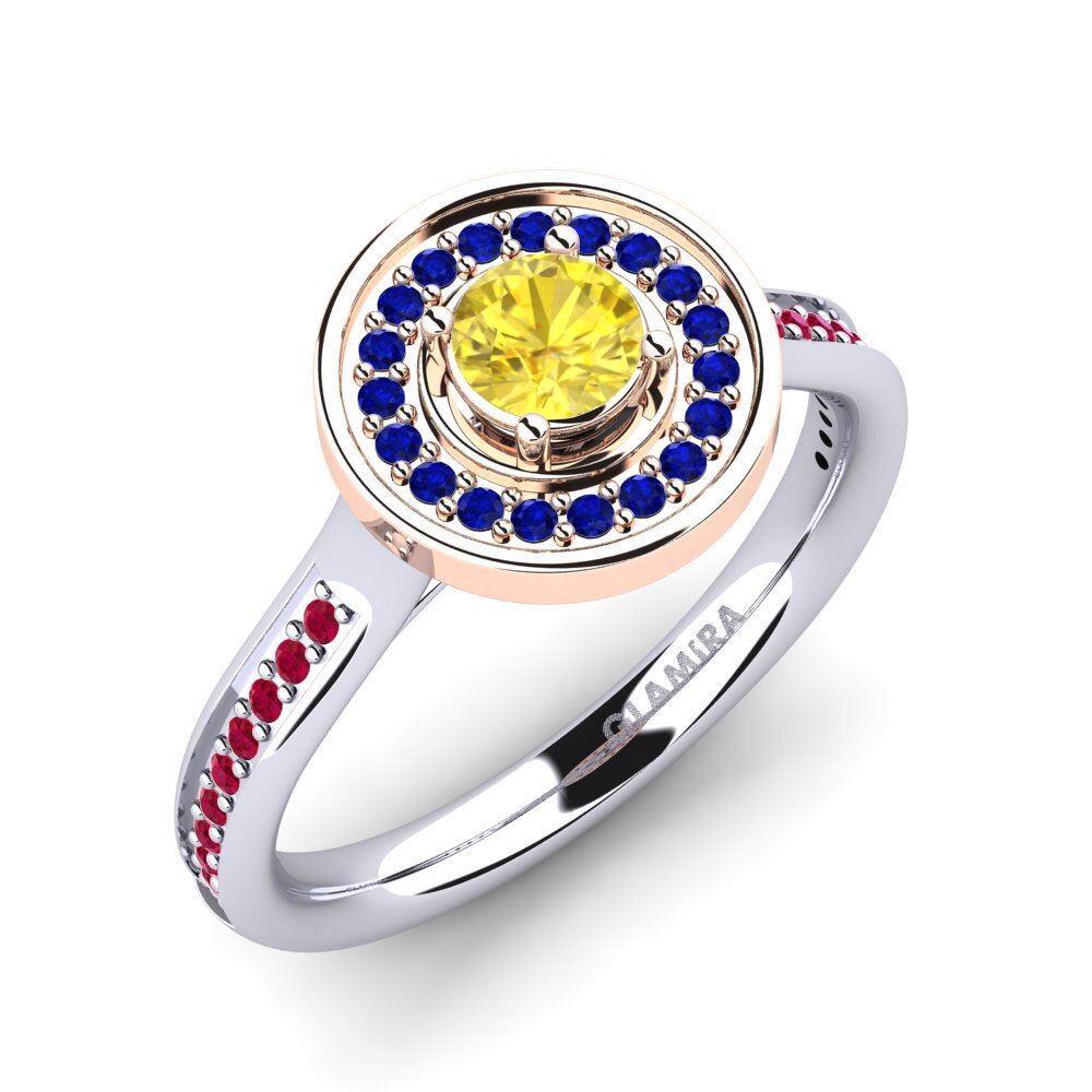 14ct White & Rose Gold Engagement Ring Kaisra