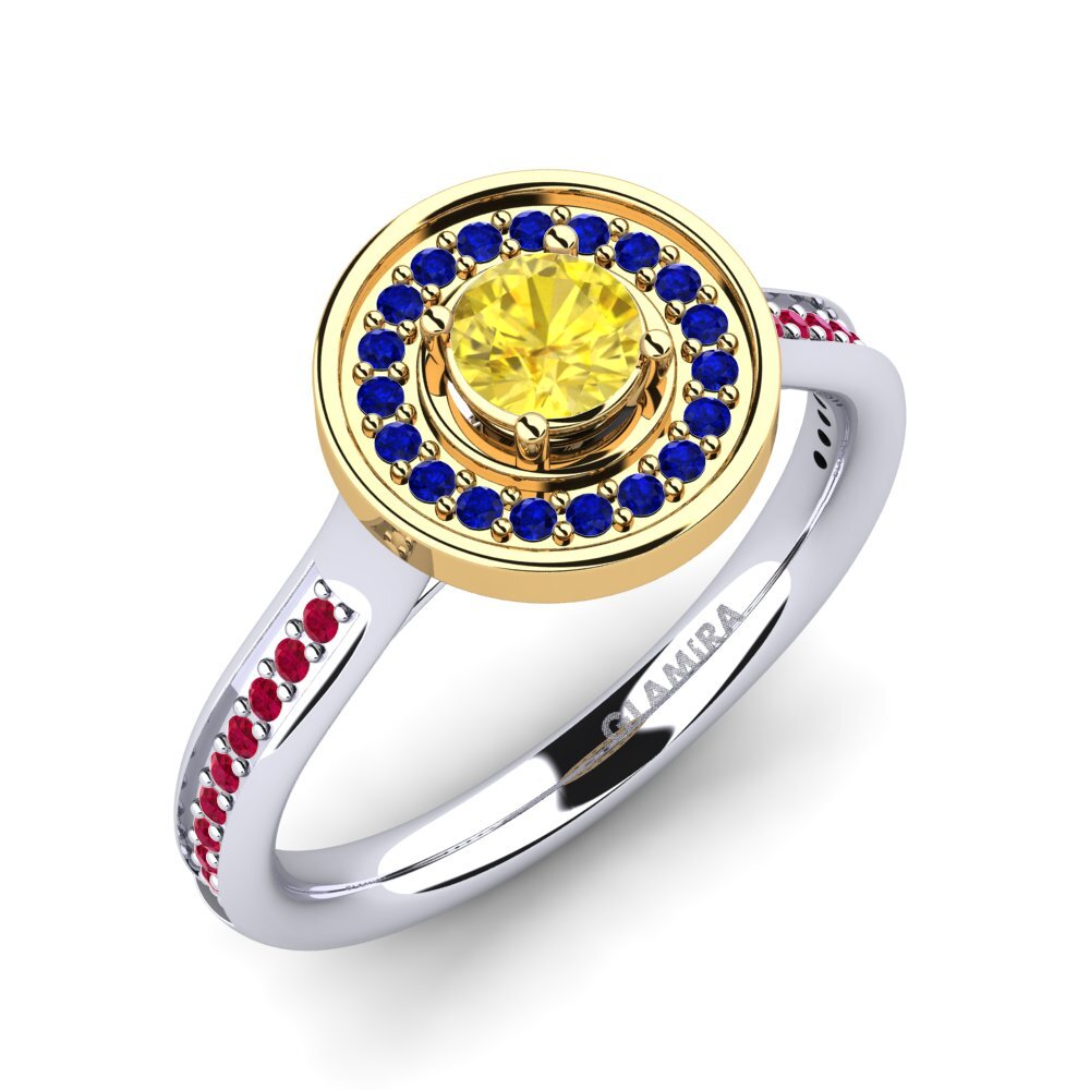 14ct White & Yellow Gold Engagement Ring Kaisra