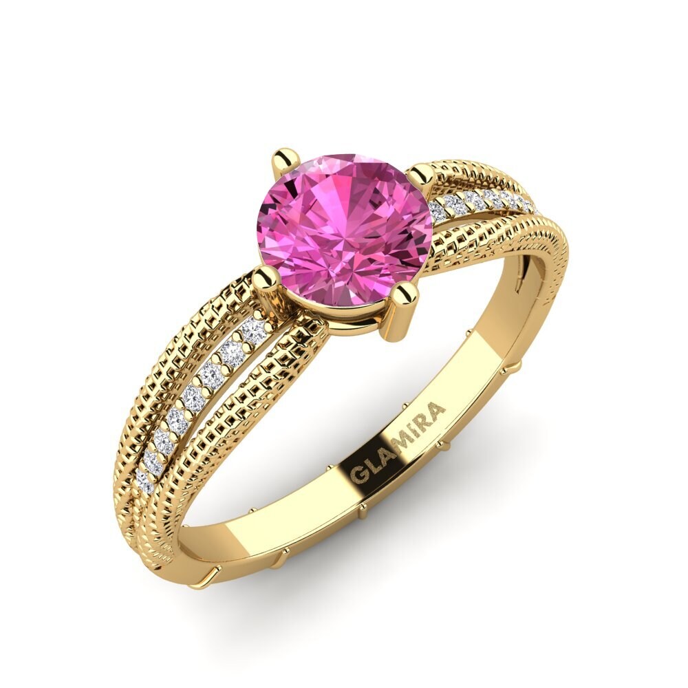 Pink Topaz Engagement Ring Kali