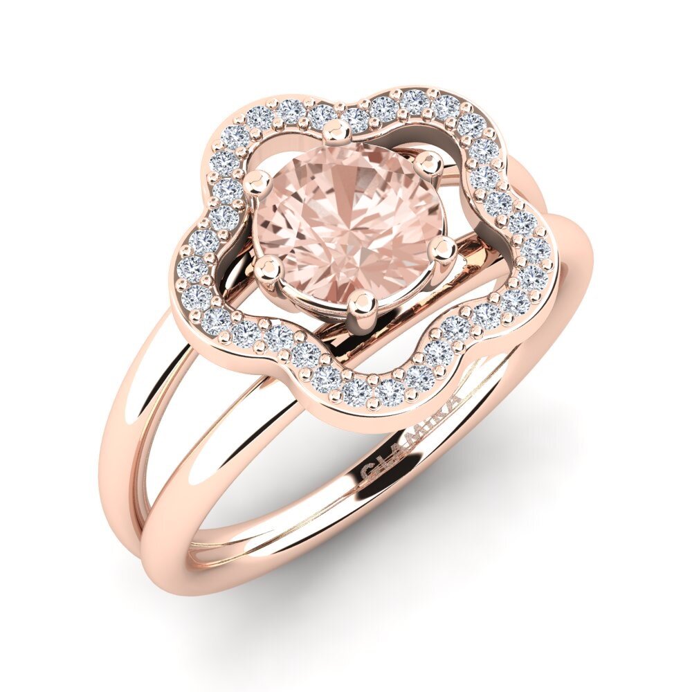 14ct Rose Gold Morganite Ring Kalidah