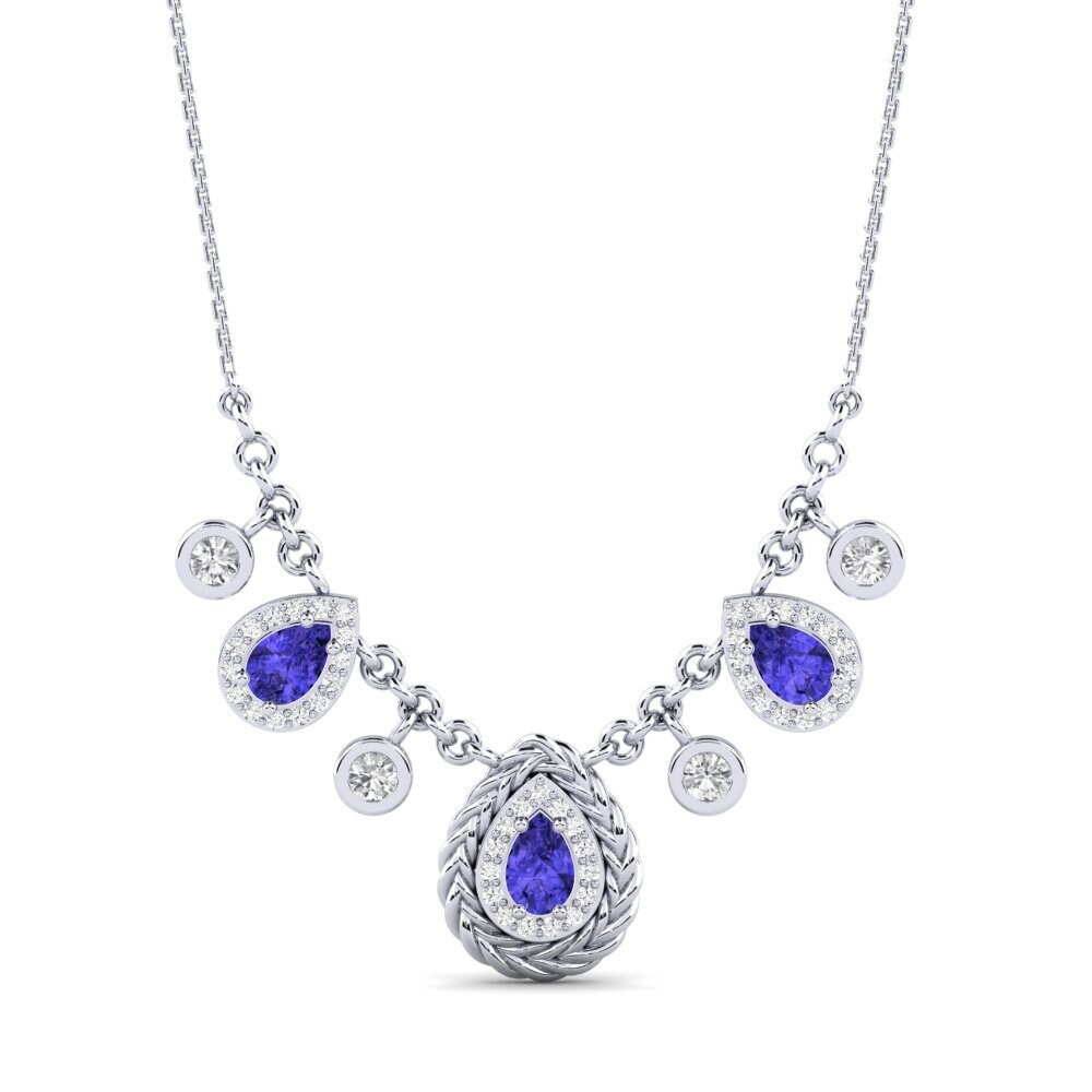 950 Platinum Tanzanite Women's Necklace Kalipay