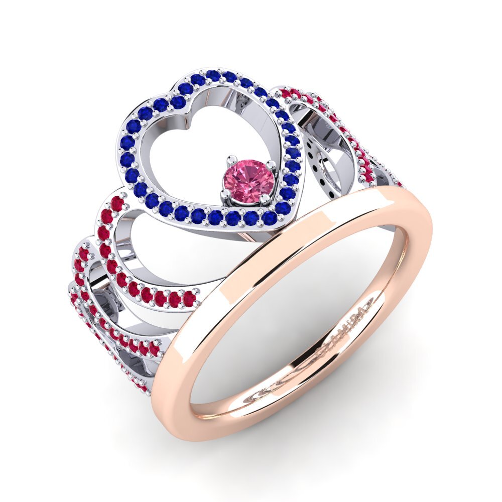 14ct Rose & White Gold Ring Kalpita