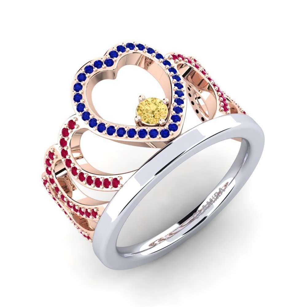 Weiß & Rotgold 375 Ringe Kalpita