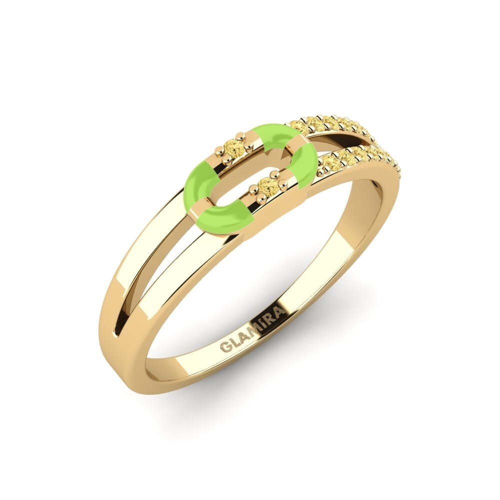 Diamante Amarillo Anillo Kalymnos