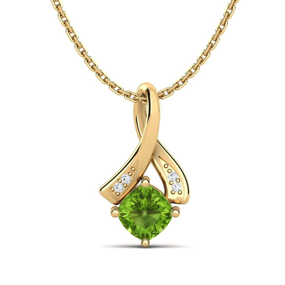 Cushion Peridot Women's Pendant Kane