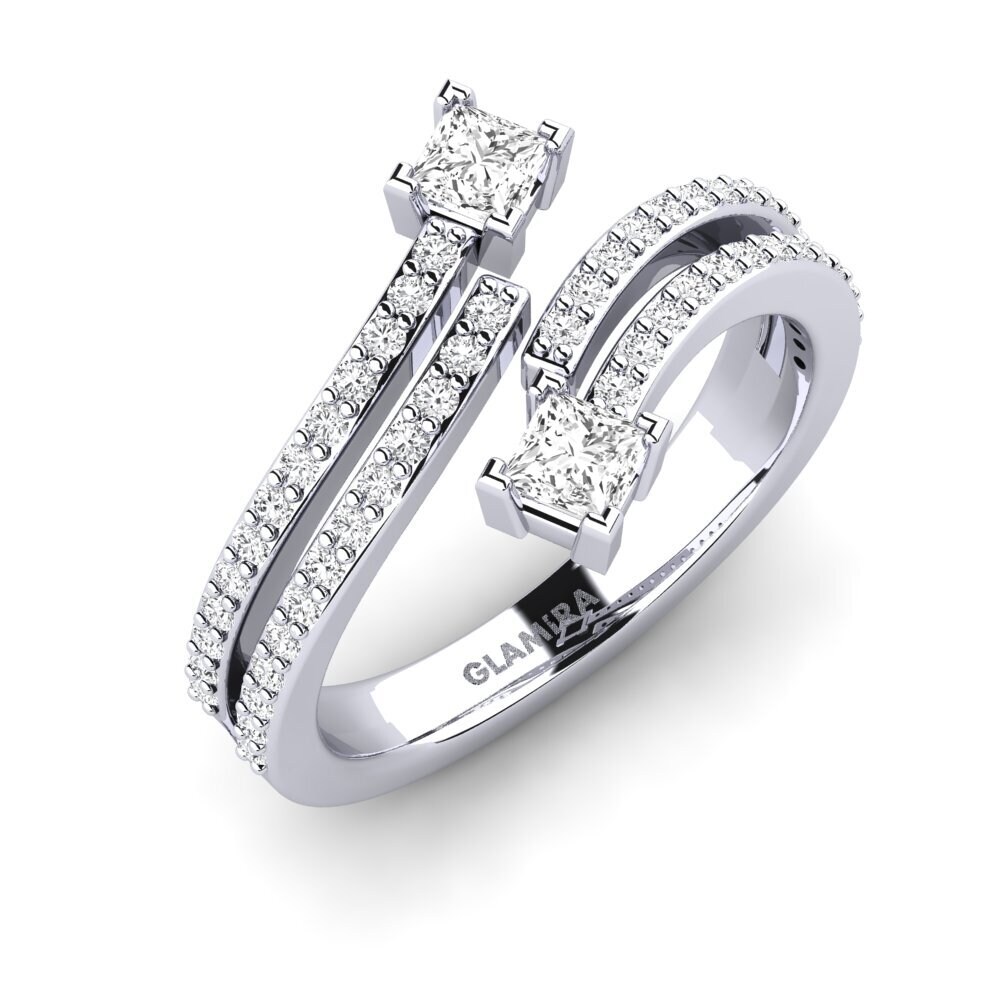 Zafiro blanco Anillo Karenia