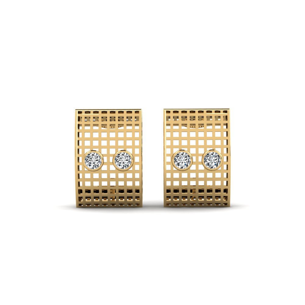 Or Jaune 14k Boucle d'oreille femme Karin