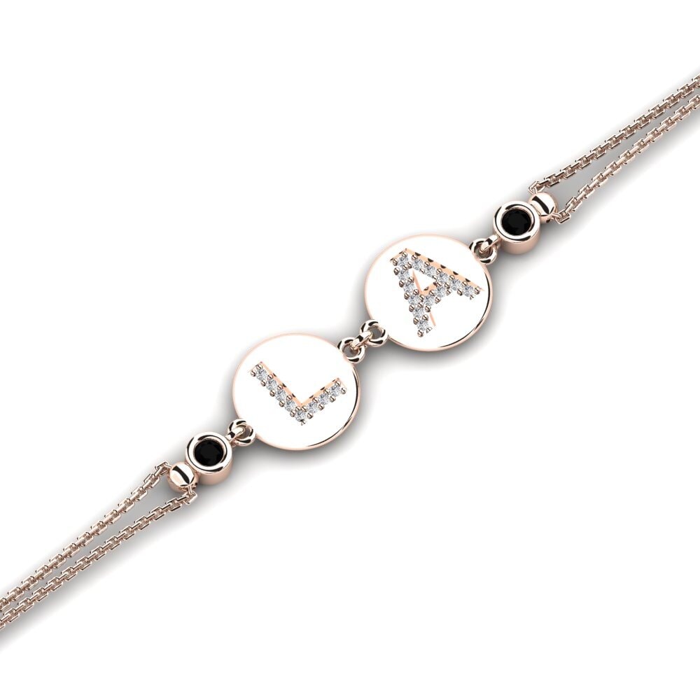 14ct Rose Gold Black Sapphire Women's Bracelet Karisa