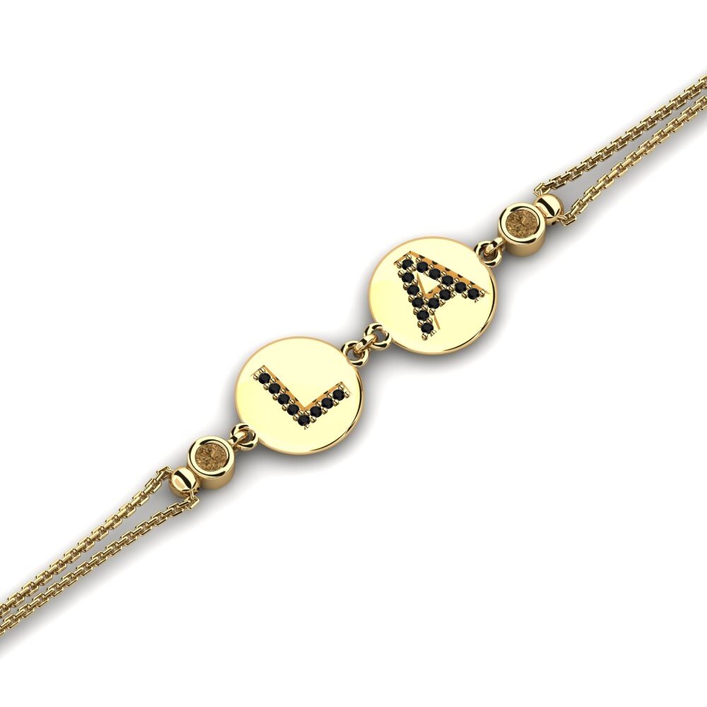 14ct Yellow Gold Brown Diamond Women's Bracelet Karisa