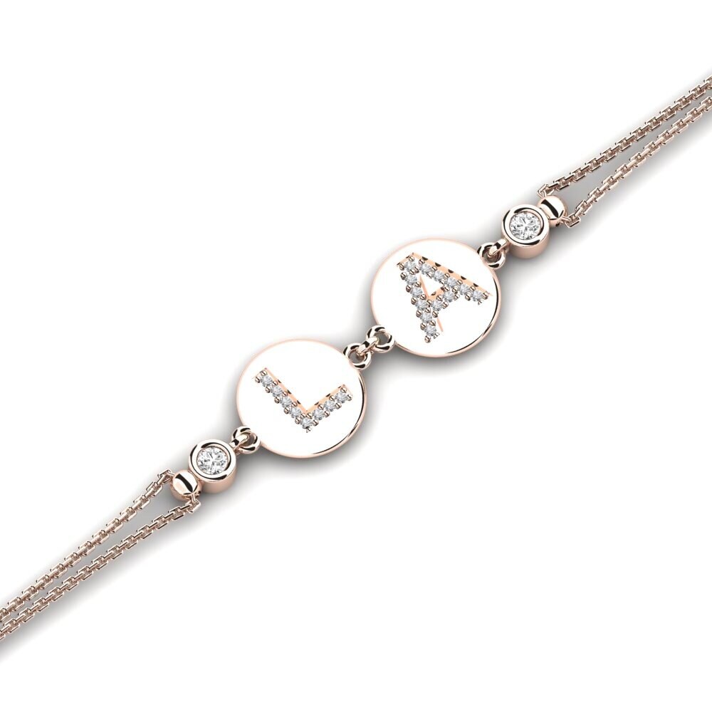 14ct Rose Gold White sapphire Women's Bracelet Karisa