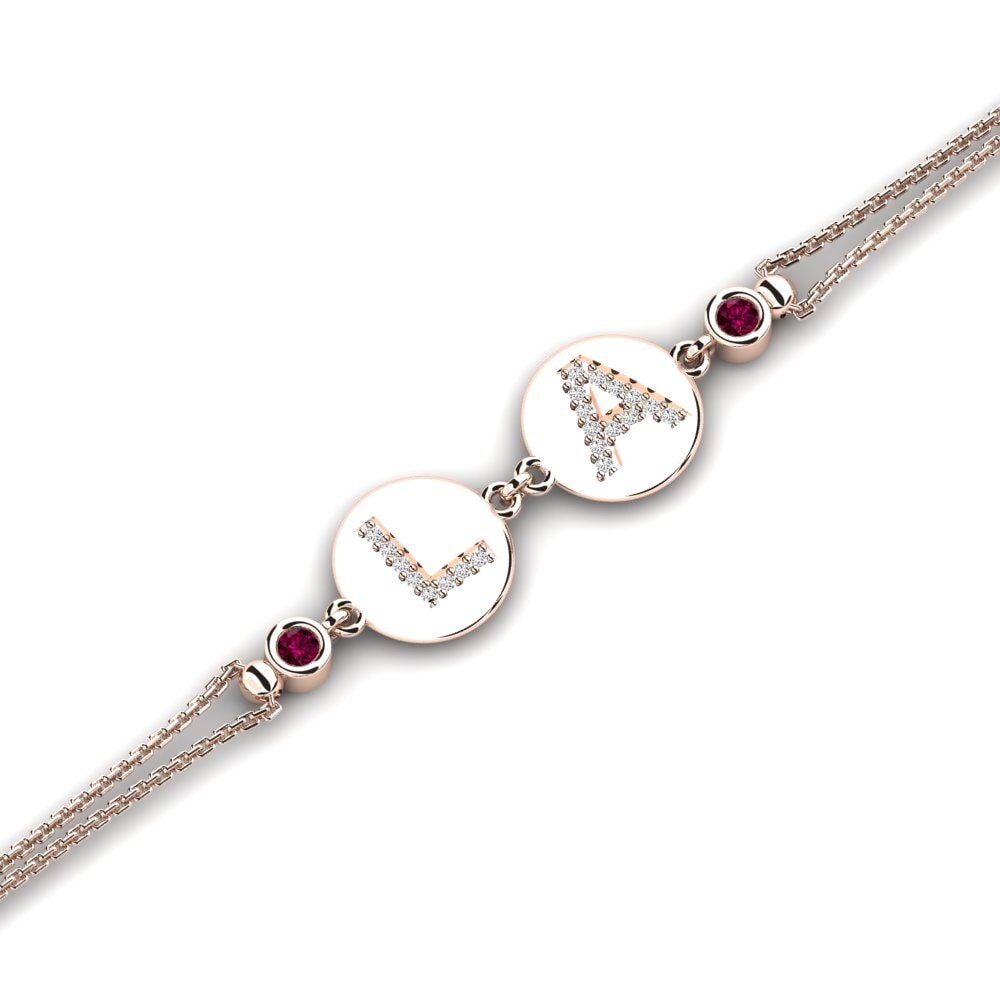 14ct Rose Gold Rhodolite Garnet Women's Bracelet Karisa
