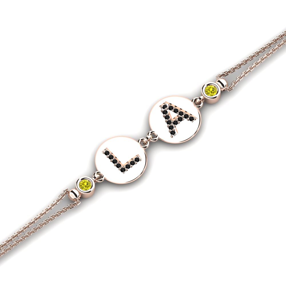 14ct Rose Gold Yellow Diamond Women's Bracelet Karisa
