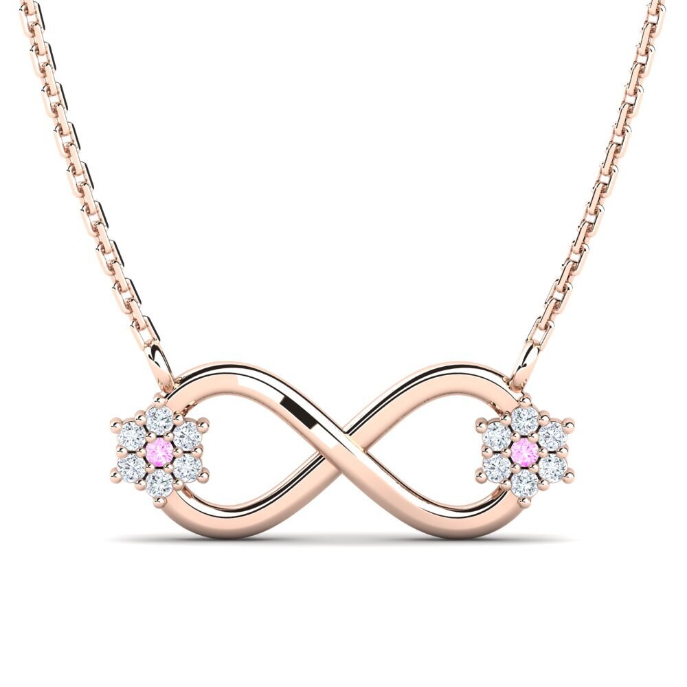 Zafiro Rosado Collar de Mujer Karley