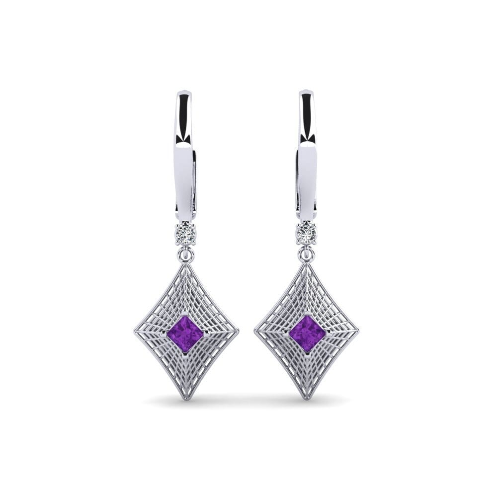 18ct White Gold Amethyst Women's Earring Karly