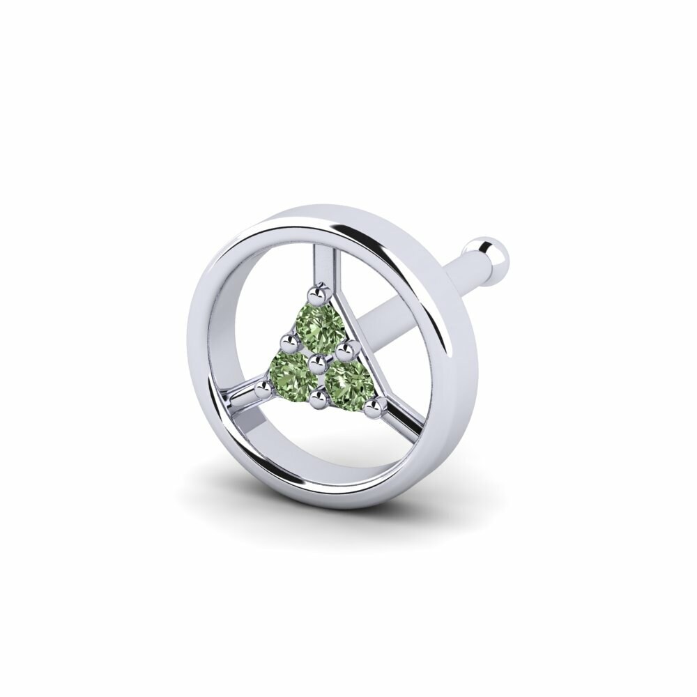 Groene Diamant Neus Pin Kars