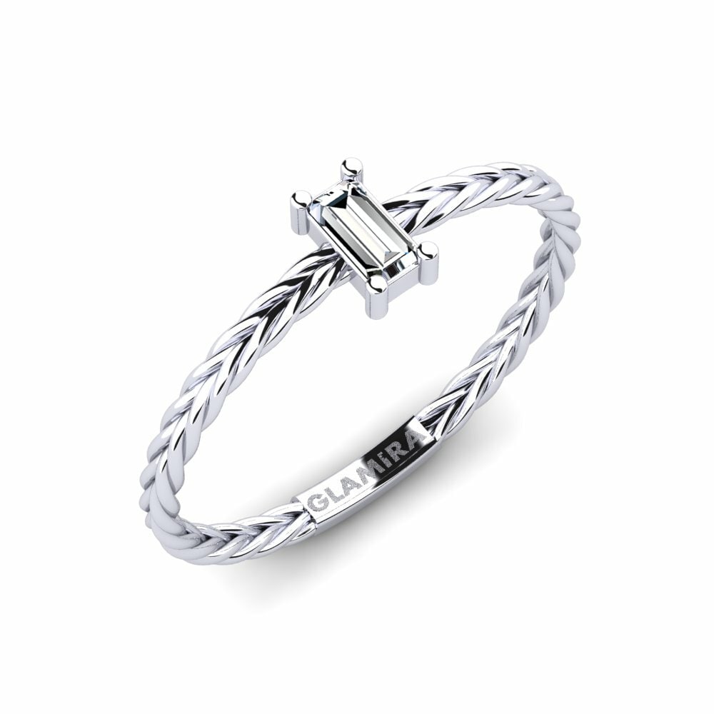 14k White Gold Zirconia Ring Kartinia