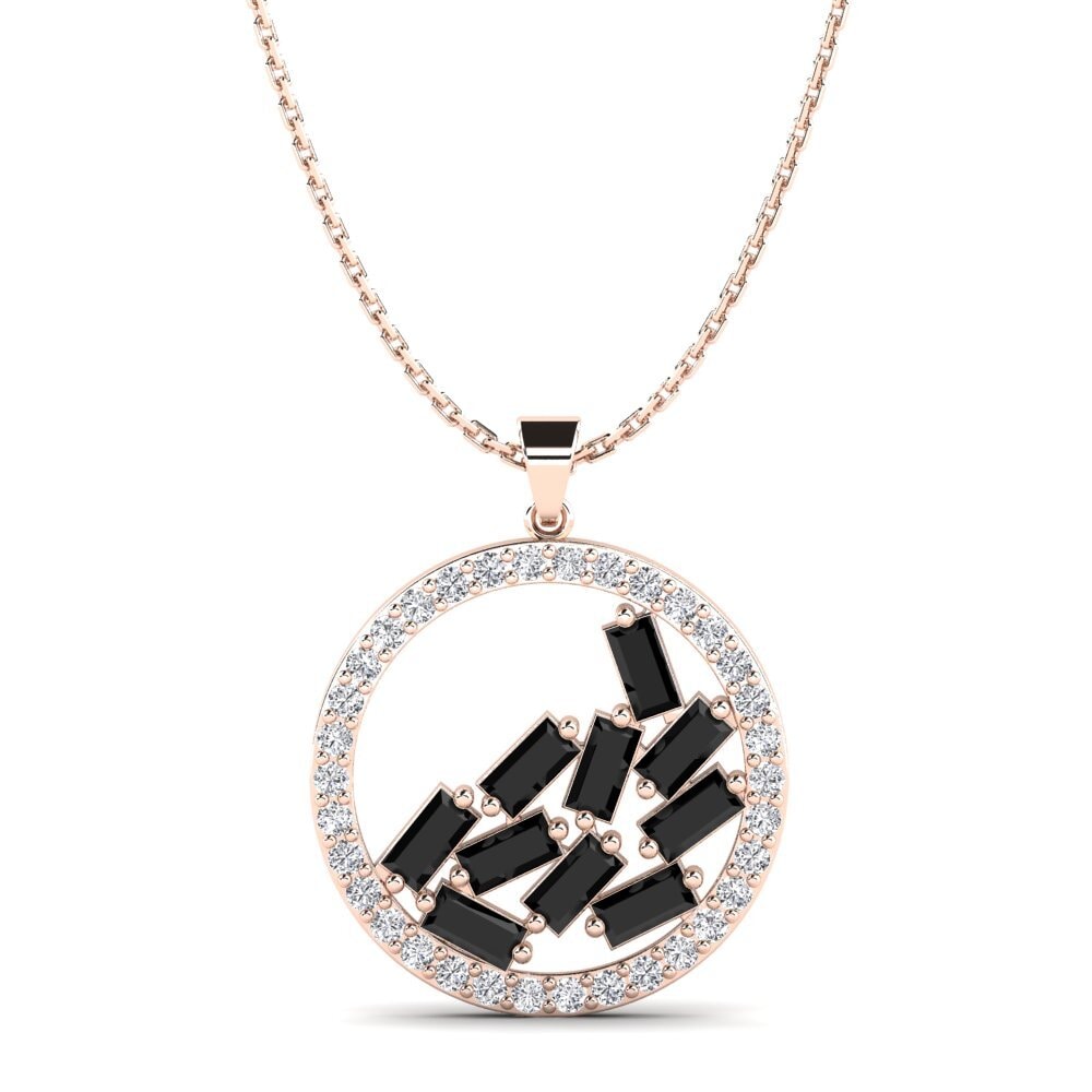 Baguette Black Sapphire Women's Pendant Kary