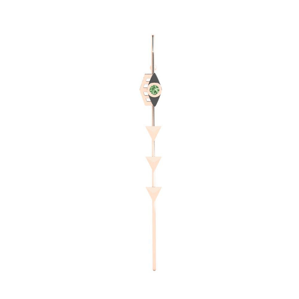 Rotgold 585 Grüner Diamant Ohrpiercings Kasmaran