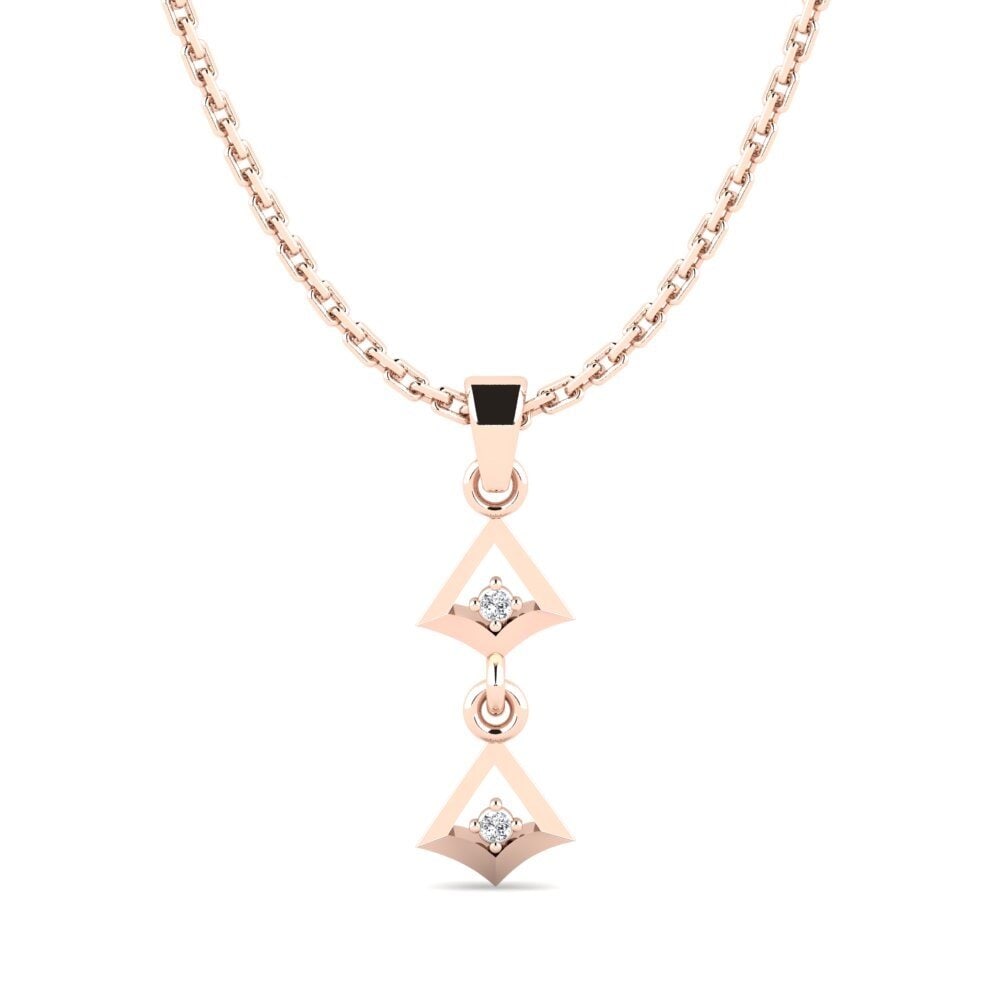 18k Oro Rosa Diamante Colgante de Mujer Katha