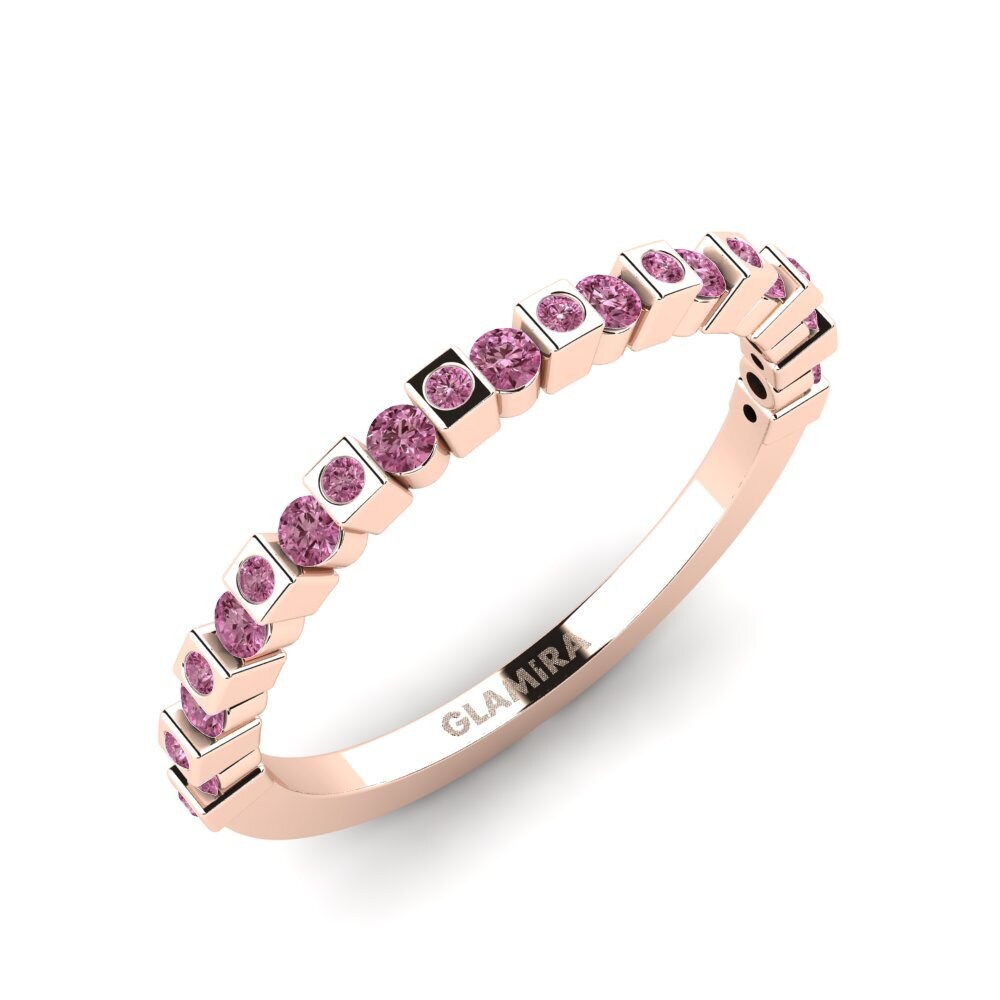 Or rose 14k Grenat de Rhodolite Bague Katheleen