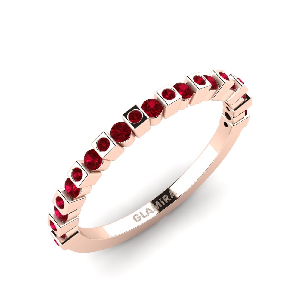 Roter Zirkonia Ring Katheleen