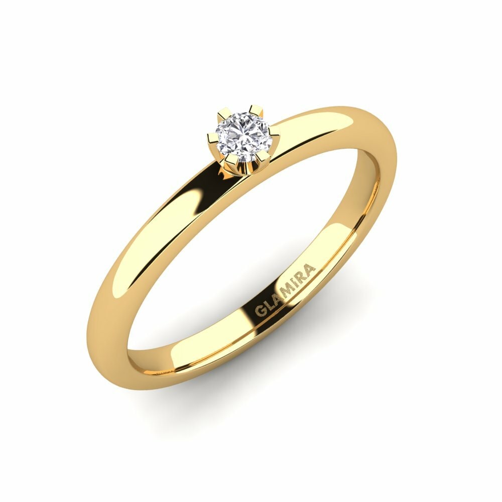 14k Yellow Gold Engagement Ring Katherina 0.1crt