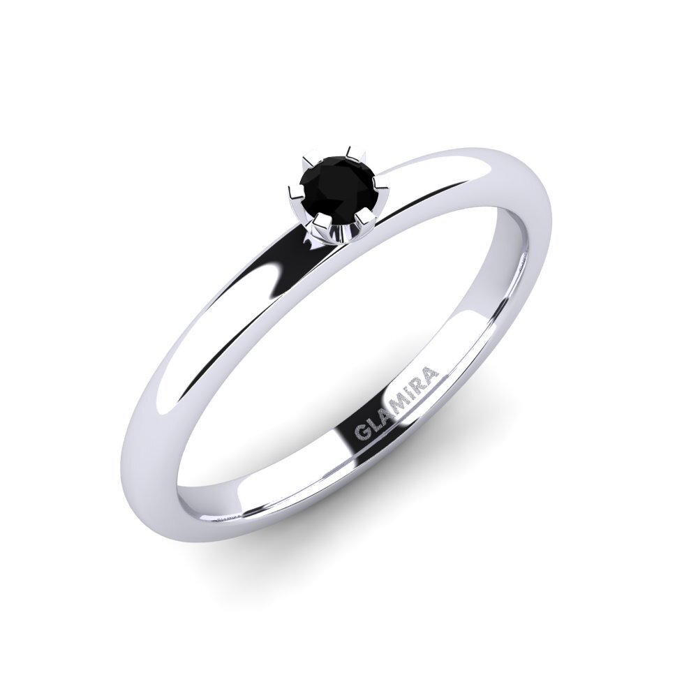 Black Sapphire Engagement Ring Katherina 0.1crt