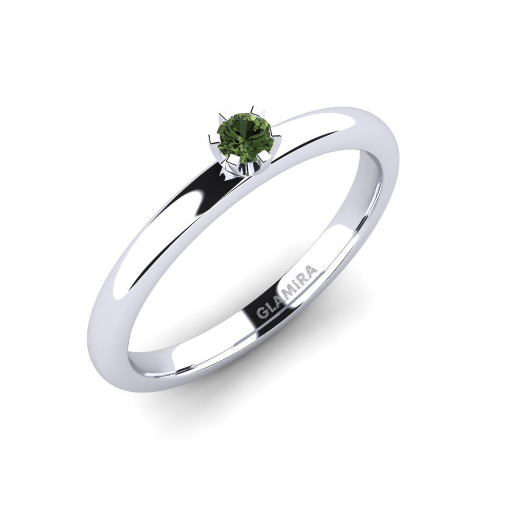 Green Sapphire Engagement Ring Katherina 0.1crt