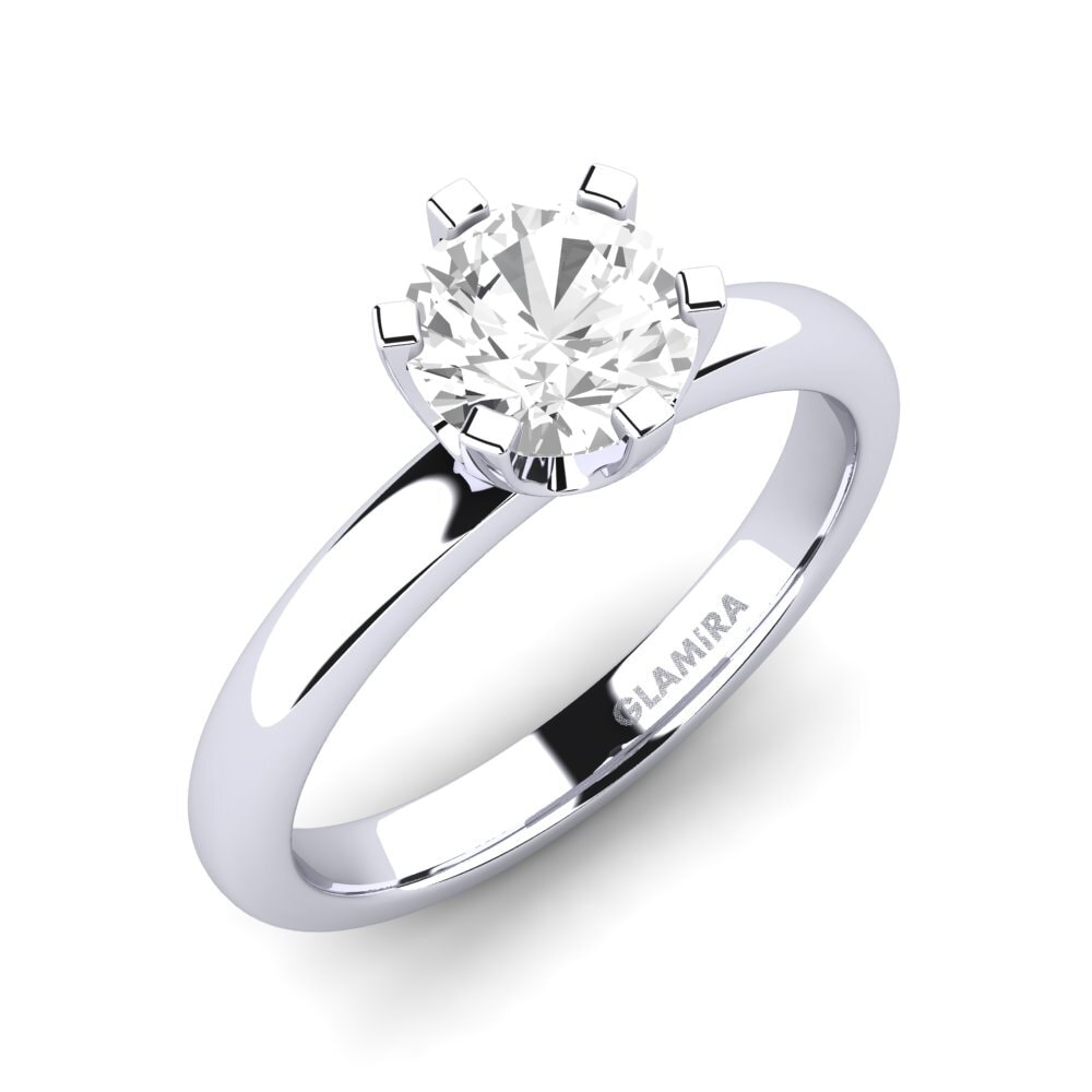 White sapphire Engagement Ring Katherina 1.0 crt