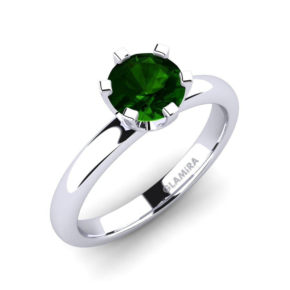 Green Tourmaline Engagement Ring Katherina 1.0 crt