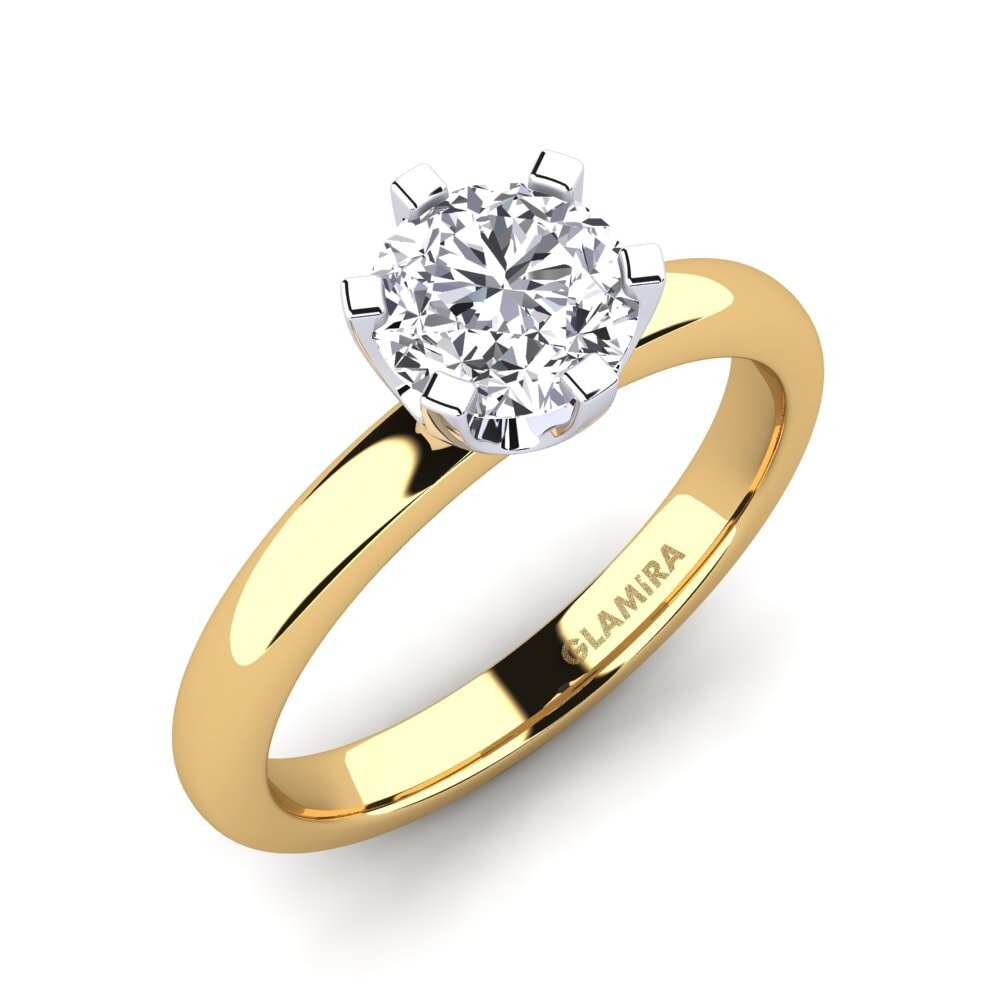 14ct Yellow & White Gold Engagement Ring Katherina 1.0 crt