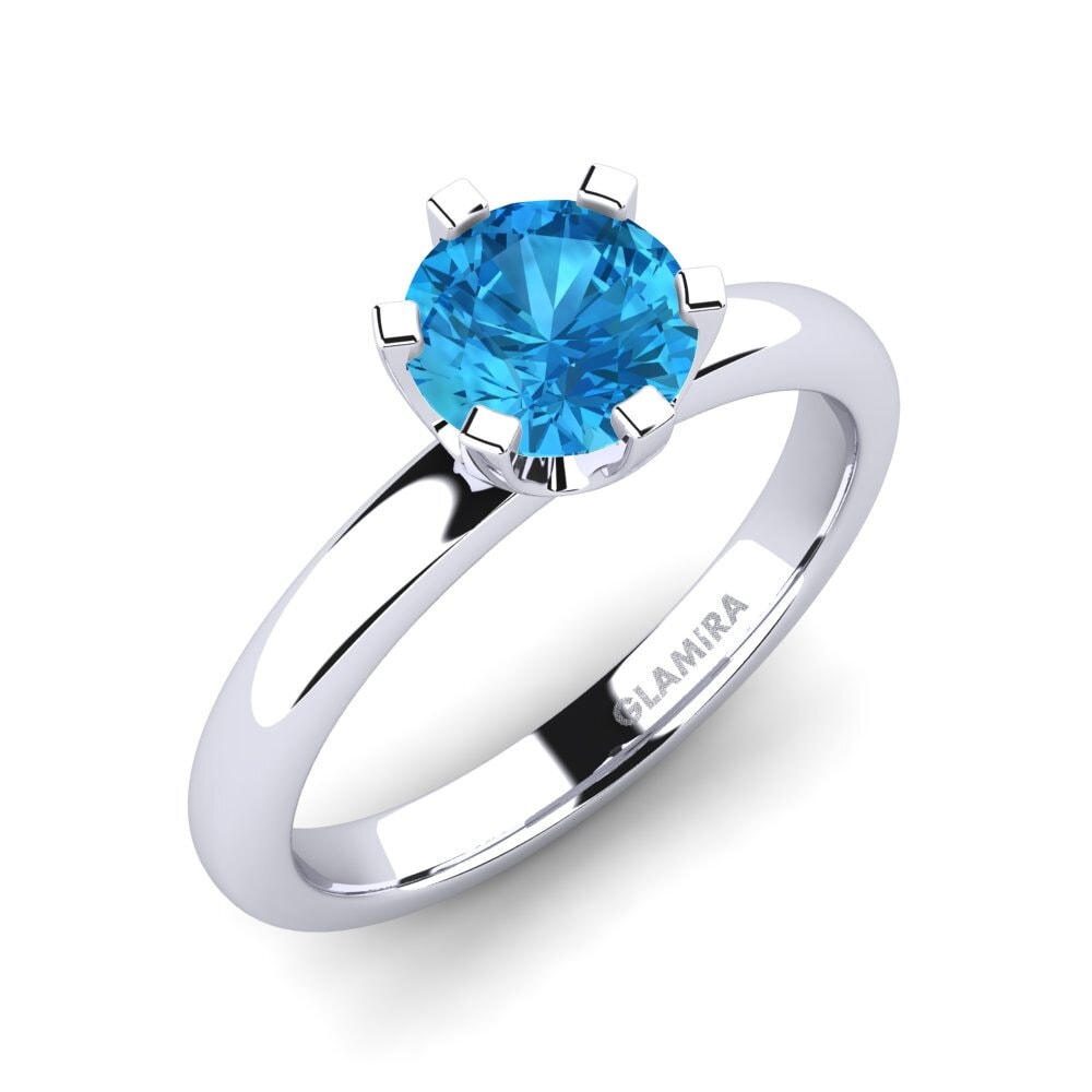 Blue Topaz Engagement Ring Katherina 1.0 crt