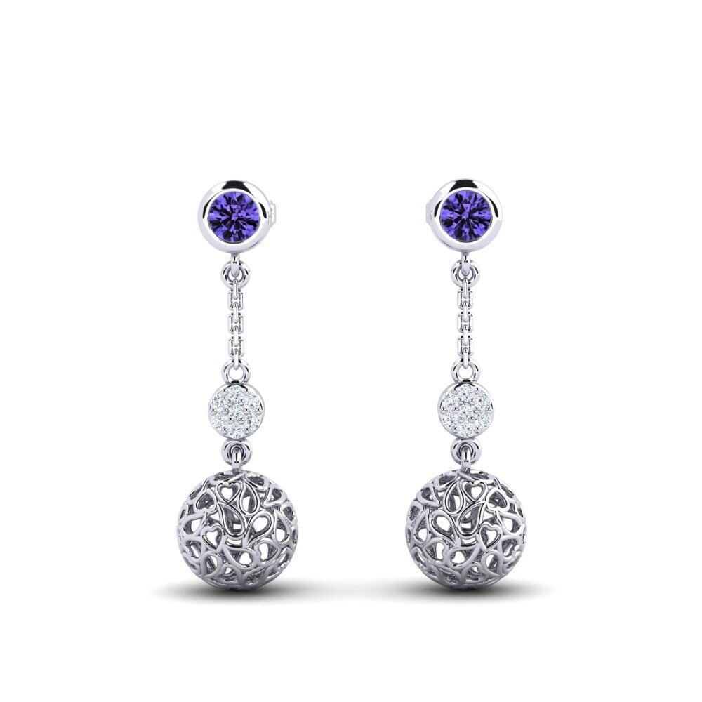 18ct White Gold Tanzanite Women's Earring Kathern