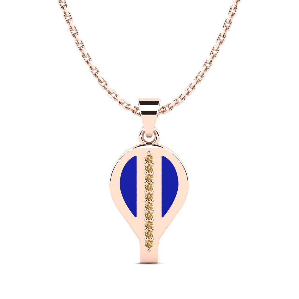 14ct Rose Gold Brown Diamond Kid's Pendant Katheryn