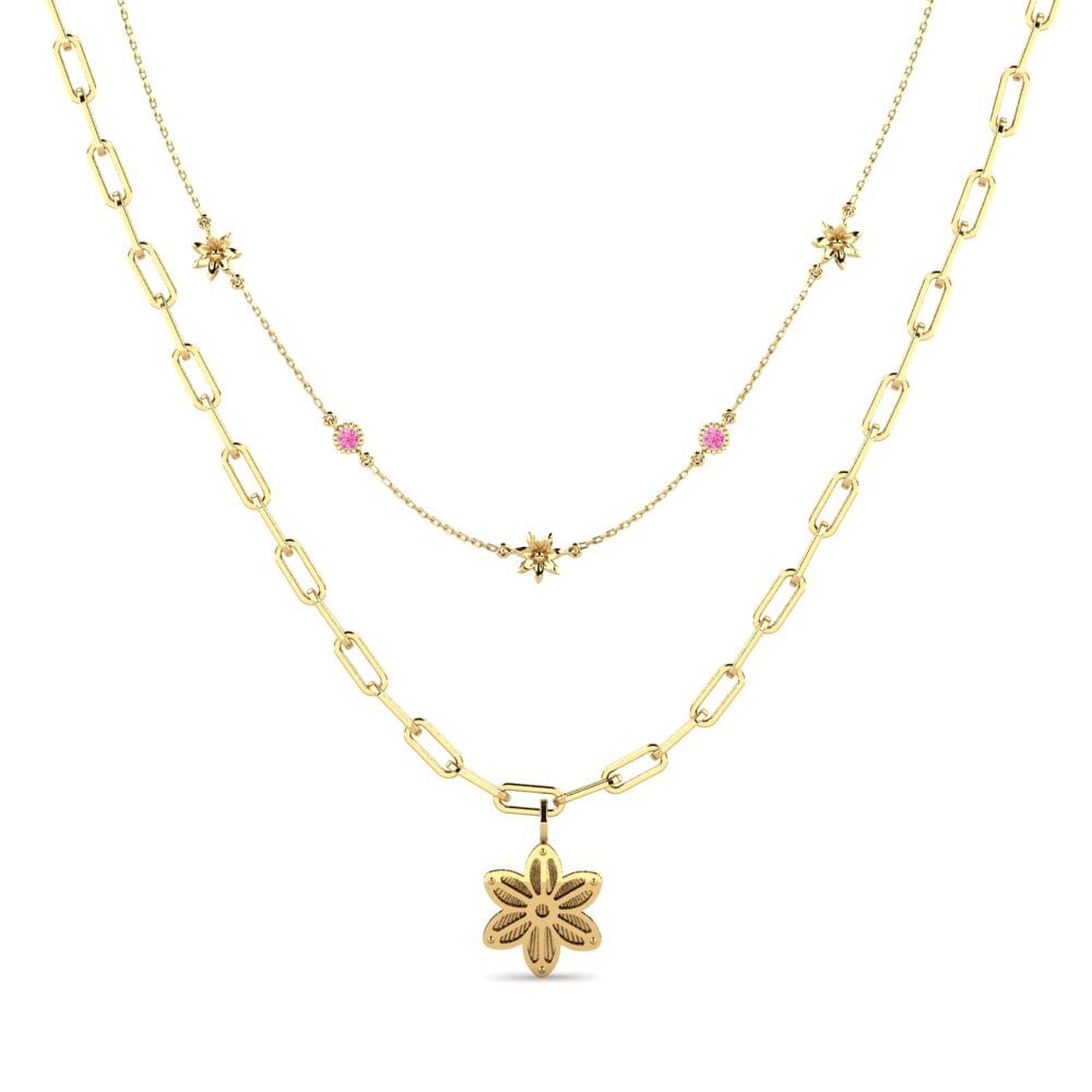 Zafiro Rosado Collar de clip Kathi