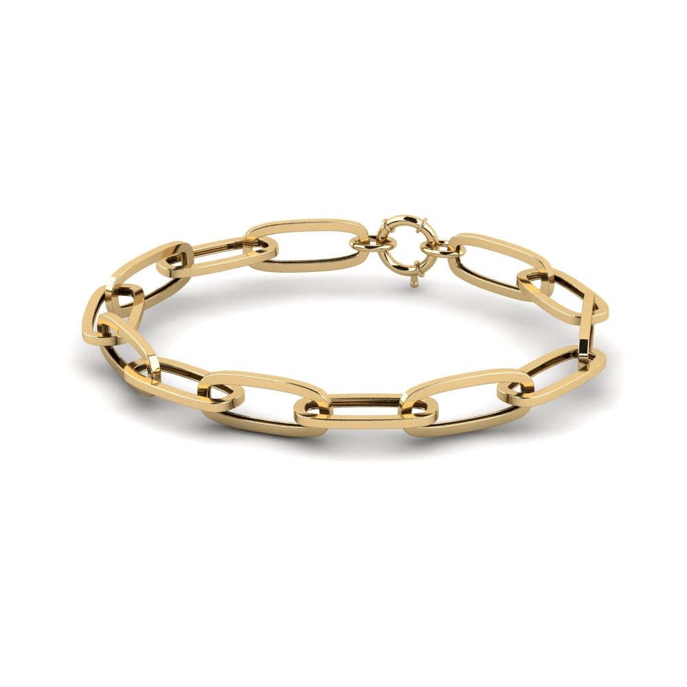 Chains Paperclip Bracelet Kathla 585 Yellow Gold