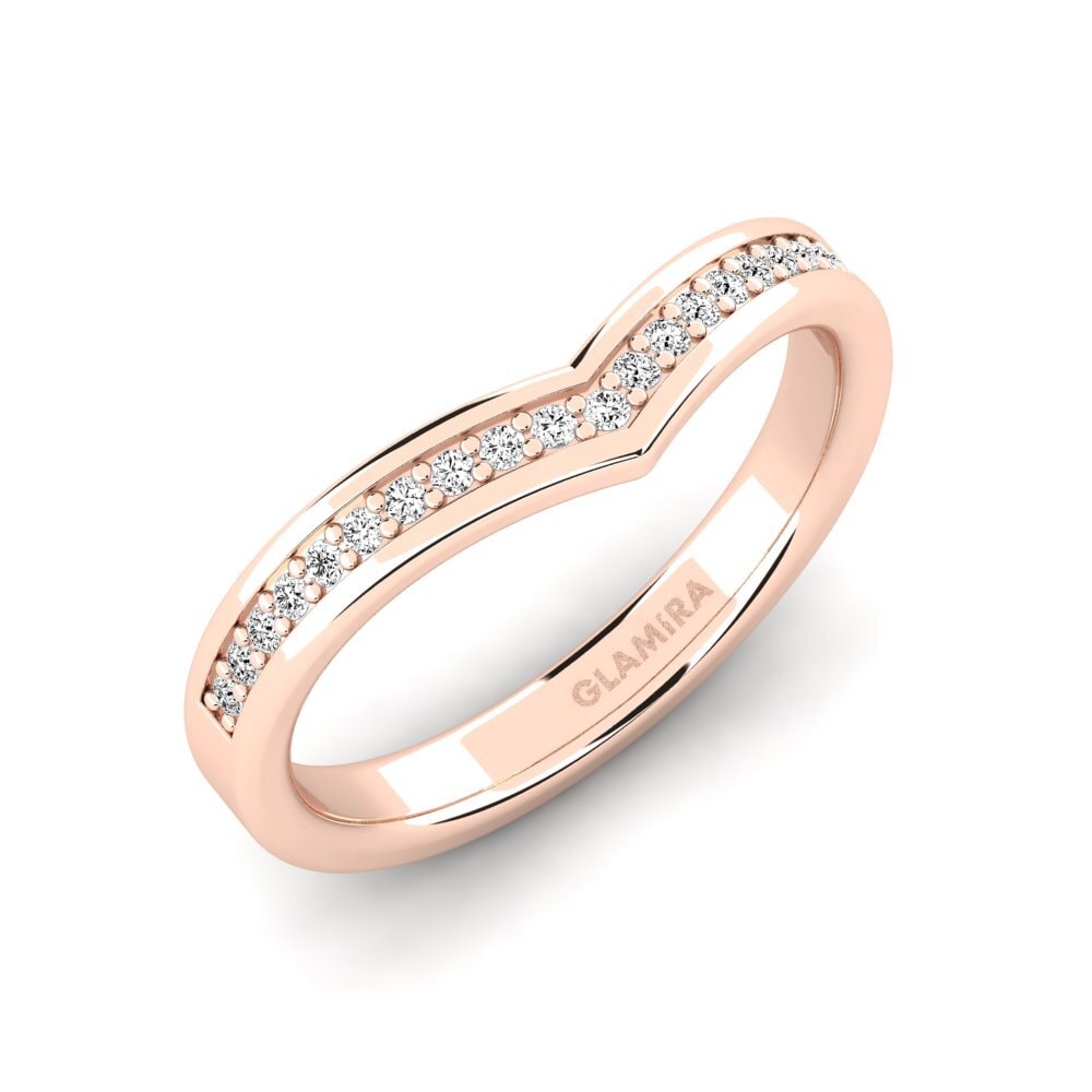 14k Oro Rosa Moissanita Anillo Kathrine