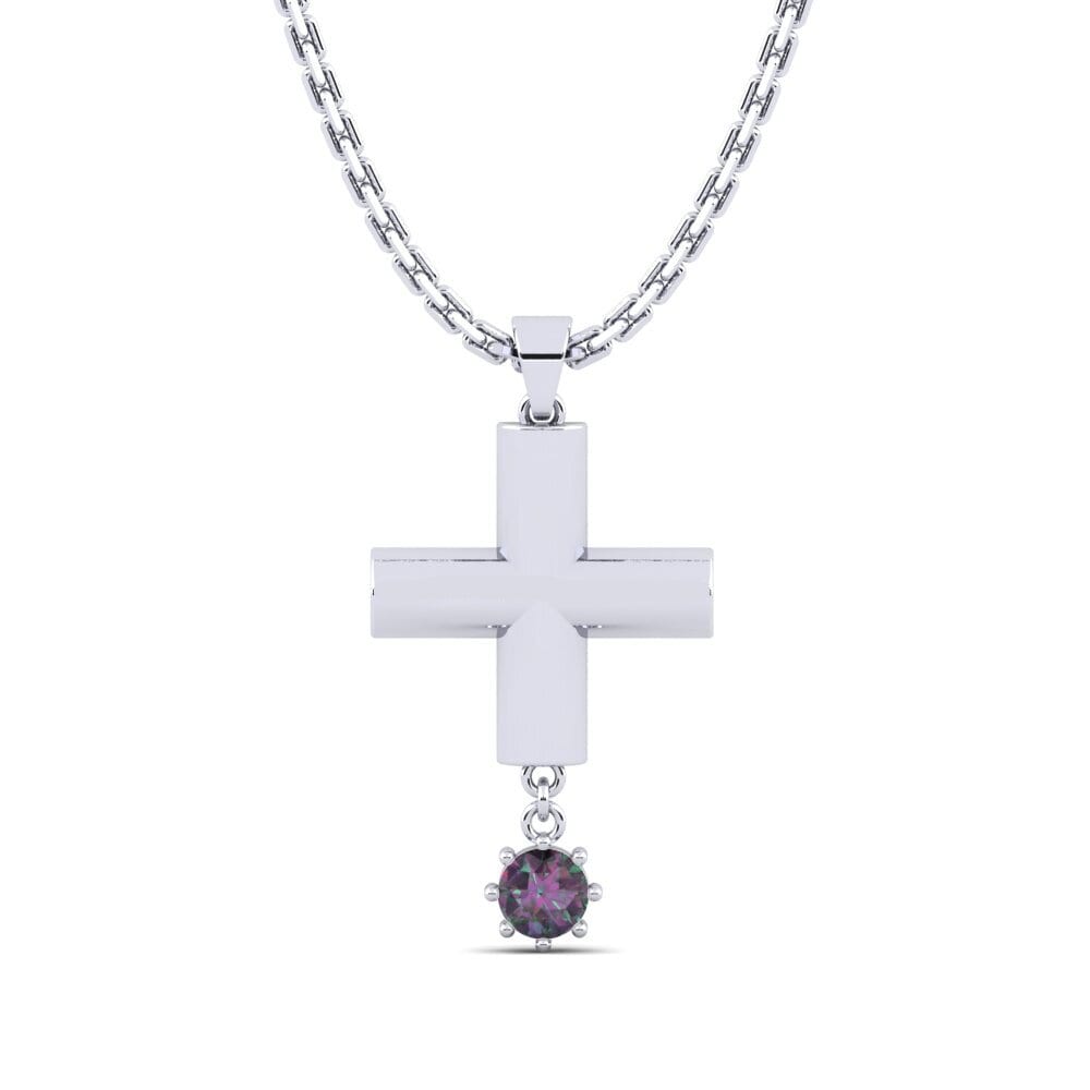 Plata 925 Topacio Místico Colgante de Mujer Kator