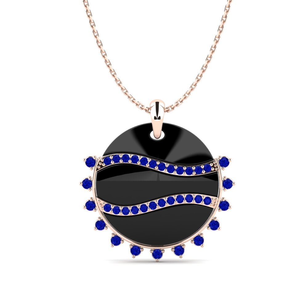9ct Rose Gold Sapphire Women's Pendant Kaylene