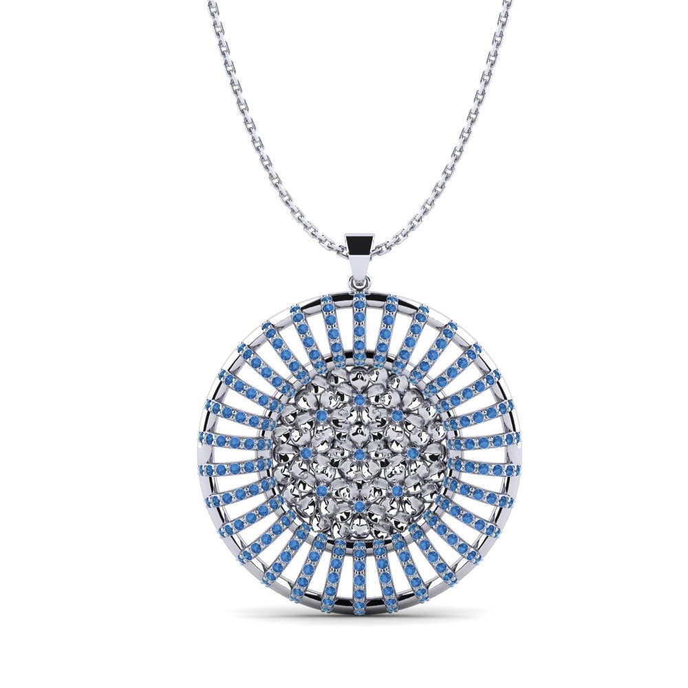 Circonita Azul Oscuro Colgante de Mujer Keasler