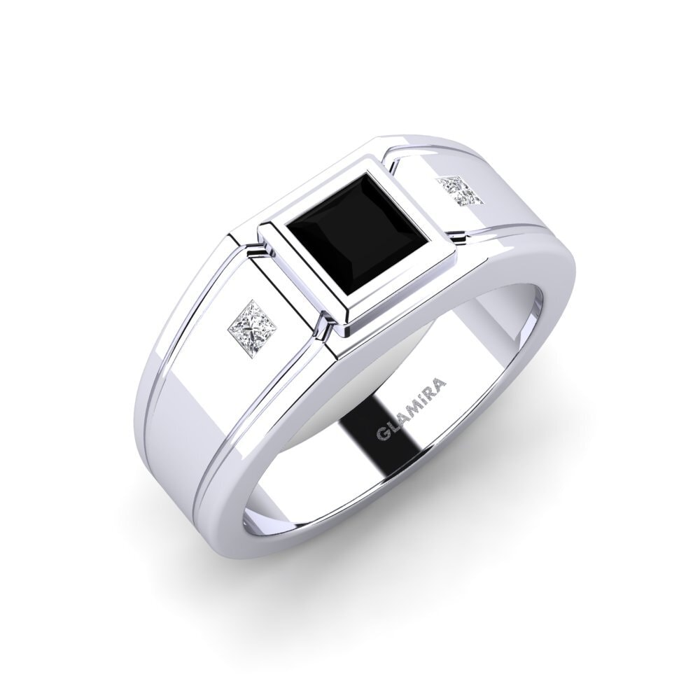 950 Palladium Black Onyx Men's Ring Keaton