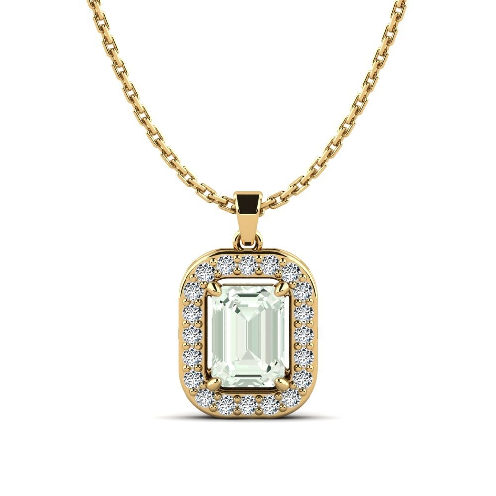 Green Amethyst Women's Pendant Keb
