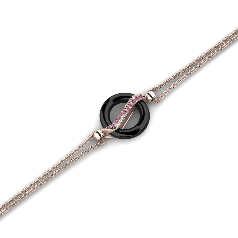 14K Rose Gold Rhodolite Garnet Bracelet Kehl