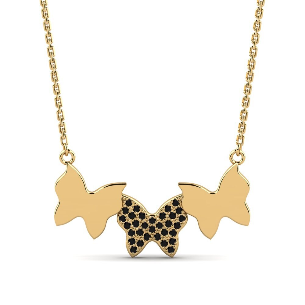 Black Diamond Women's Necklace Kelbeni