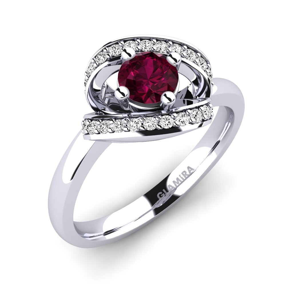 Rhodolite Garnet Engagement Ring Kelly